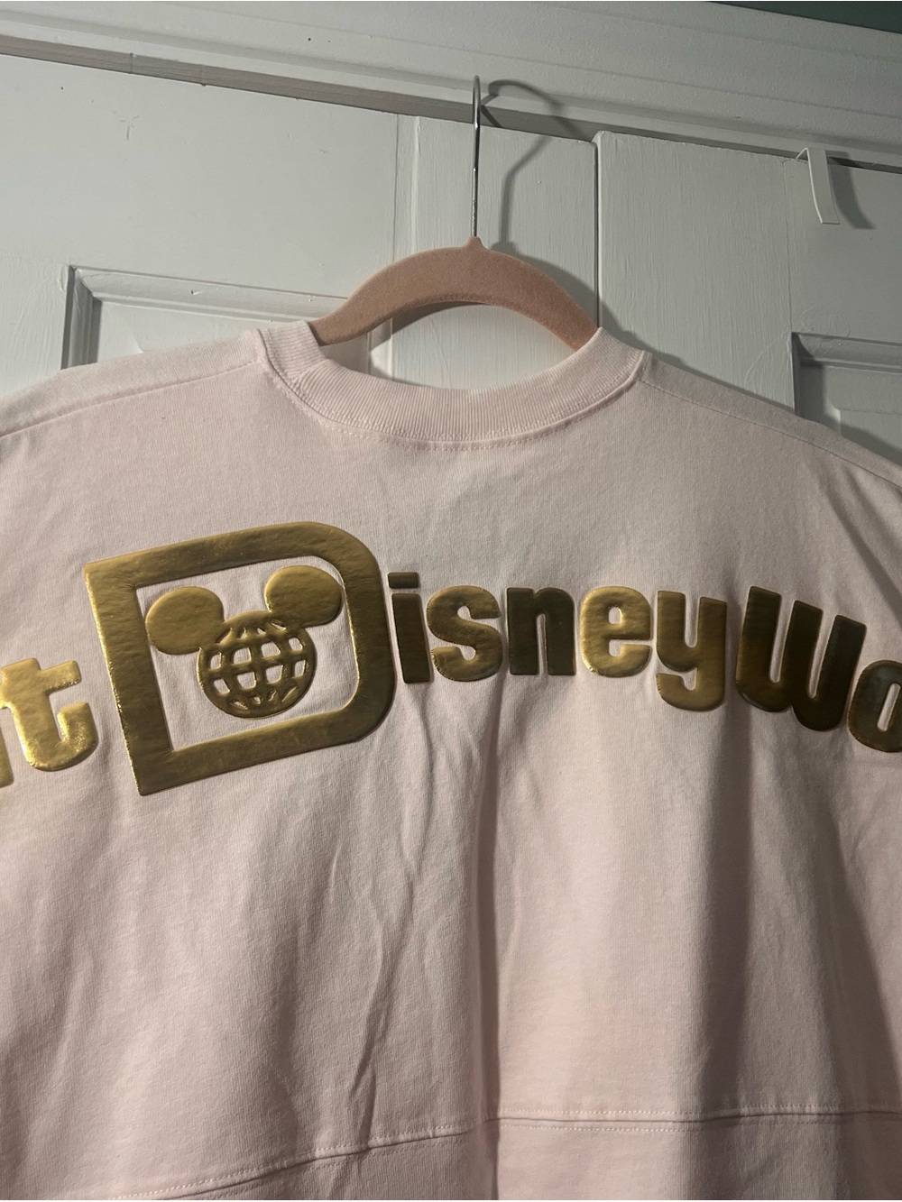 Disney Spirit Jersey Pink with Metallic Gold Logo